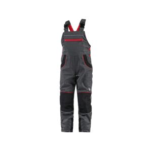 CXS CASPER dětské Kalhoty s laclem šedá/červená 100
